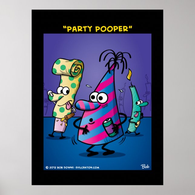 Póster "Pooper do Partido" (Frente)
