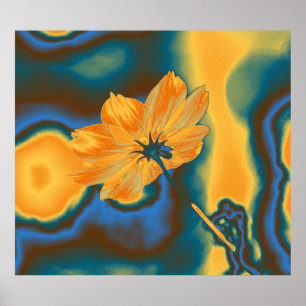 Póster Pop Art Amarelo Cosmos Flor