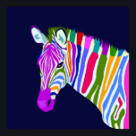 Poster Pop Art Animal<br><div class="desc">Poster de Zebra Colorida</div>