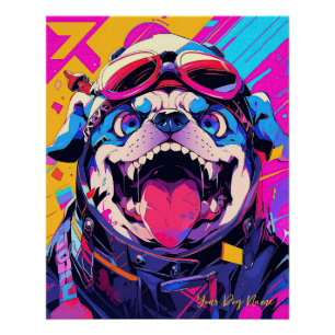 Póster Pop Art Anime Bulldog 001 - Victoria Sasuke