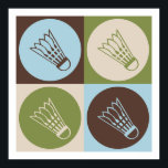 Póster Pop Art Badminton<br><div class="desc">Pop Art Badminton. Adquira este design divertido com seu passatempo,  ocupação ou obsessão em t-shirts,  adesivos e muito mais. Eles também fazem presentes de excelente!</div>