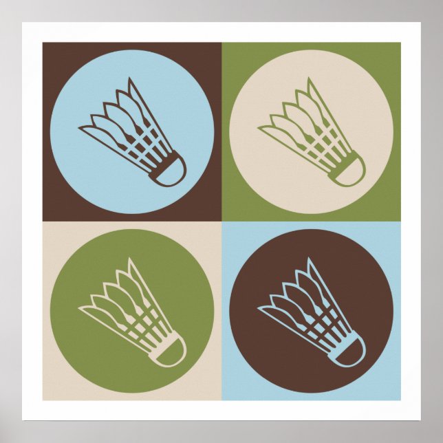 Póster Pop Art Badminton (Frente)