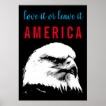 Poster Pop Art Bald Eagle Love Slogan Say<br><div class="desc">Imagens Motivacionais da Liberdade e Coragem - Uma águia patriótica carinhosa - Imagem de Aterrissagem com Pop de águia americana - Uma águia calva americana sem medo: Fotos de águia americana voadora - A águia careca é o pássaro nacional e símbolo dos EUA.</div>