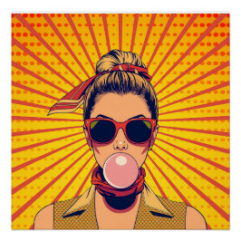 Póster Pop Art Colorido Arte Moderna Vibrante