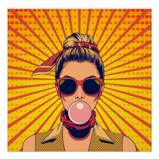 Póster Pop Art Colorido Arte Moderna Vibrante