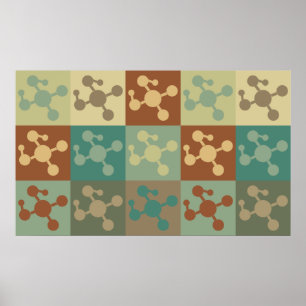 Póster Pop art da biologia molecular