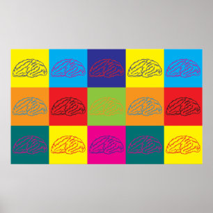 Póster Pop art da neurociência