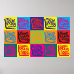 Póster Pop art da tecnologia de programação