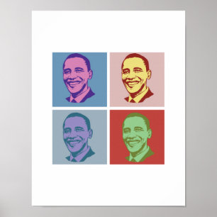 POSTER POP ART DE OBAMA - .PNG