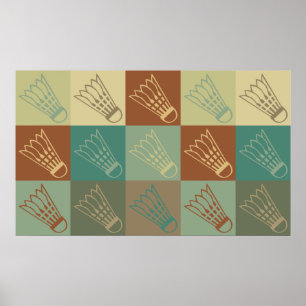 Poster Pop art do Badminton