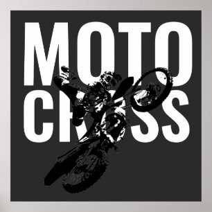 Poster Pop art do esporte da motocicleta do motocross
