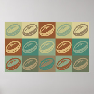 Póster Pop art do rugby