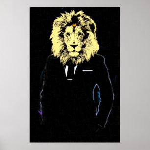 Póster Pop art do Sr. Lionheart Sucesso