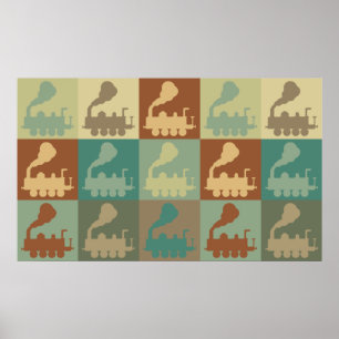 Póster Pop art do trem