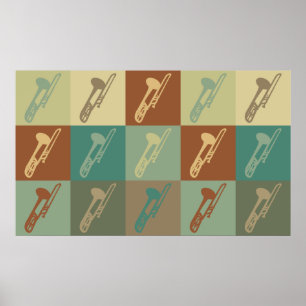 Póster Pop art do Trombone