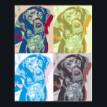 Póster Pop Art Dog<br><div class="desc">Um poster do meu cão Ruger no estilo pop.</div>