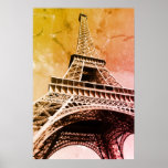 Póster Pop Art Eiffel Torre Paris Romance<br><div class="desc">Locais de Paris e Visitas - Trabalho de arte de Fotografia Digital em Torre Eiffel</div>