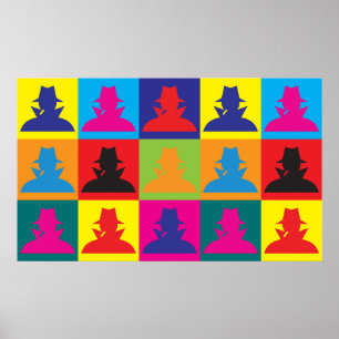 Póster Pop art espiando