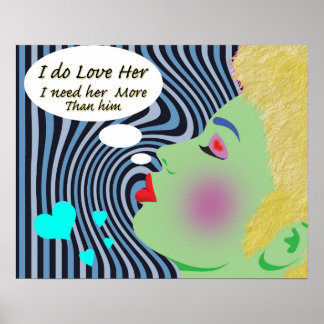 Póster Pop Art "Eu Amo-A"