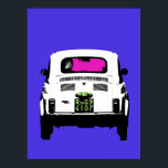 Póster Pop Art Fiat 500, cinquecento, em Roma, Itália<br><div class="desc">Um impressão de um Fiat 500, cinquecento, que eu filmei no ano passado em Roma, uma imagem clássica de pop de uma safra de excelente, retrô, carro.</div>