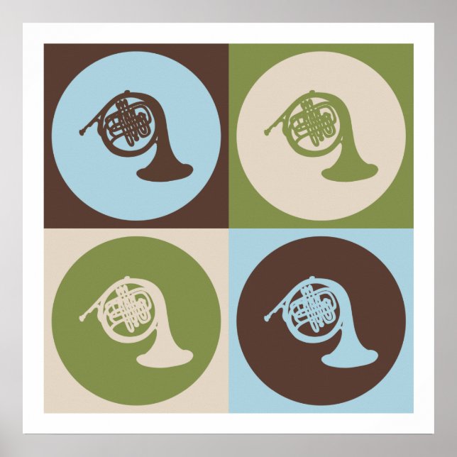 Póster Pop Art French Horn (Frente)