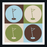 Póster Pop Art Golf<br><div class="desc">Pop Art Golf. Adquira este design divertido com seu passatempo,  ocupação ou obsessão em t-shirts,  adesivos e muito mais. Eles também fazem presentes de excelente!</div>