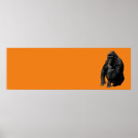 Poster Pop Art Gorilla<br><div class="desc">Computador digital Arte animal - Arte de Pop universitária - Imagens de computador animal selvagem</div>