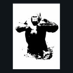 Poster Pop Art Gorilla Batendo Animais Selvagens Do Peito<br><div class="desc">Estilo de pop Art Imagens modernas de computador animal - Arte de software Na moda</div>