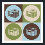 Póster Pop Art HVAC<br><div class="desc">Pop Art HVAC. Adquira este design divertido com seu passatempo, ocupação ou obsessão em t-shirts, adesivos e muito mais. Eles também fazem presentes de excelente!</div>