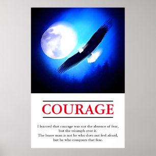 Poster Pop art inspirador da coragem de Eagle inspirado
