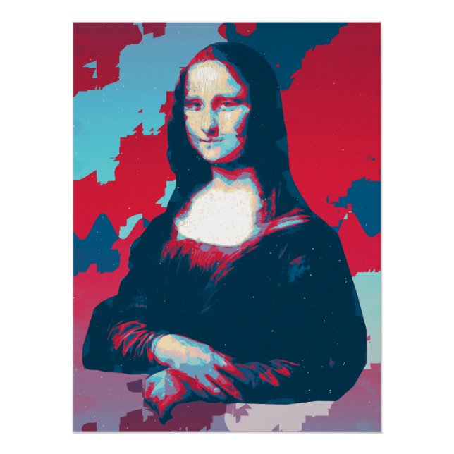 Póster Pop Art Interpretation of Mona Lisa (Frente)