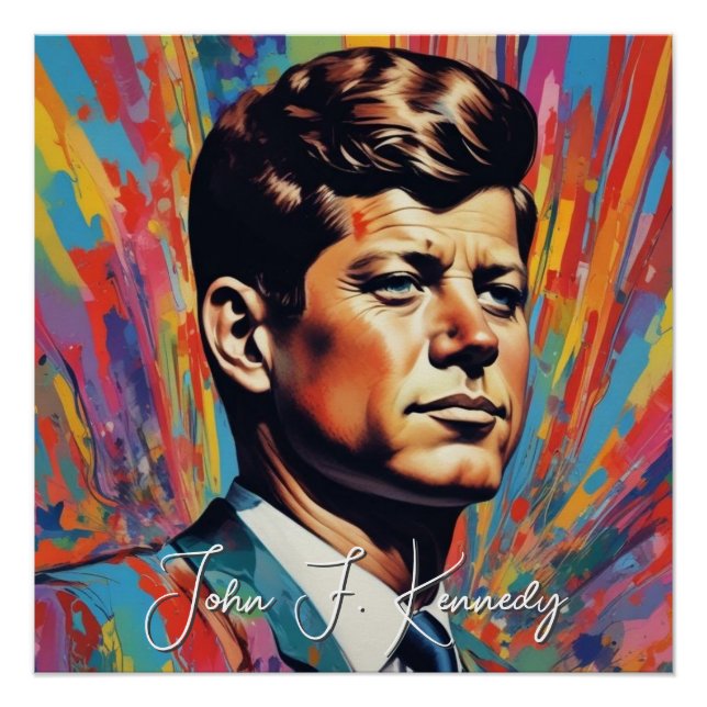Póster Pop Art Jack JFK John F. Kennedy (Frente)
