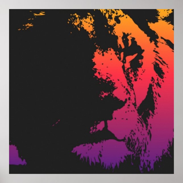 Póster Pop Art Jamaica Rastafarian Lion (Frente)