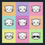 Póster Pop Art Kawaii Cat Emoji 2<br><div class="desc">Pop Art Kawaii Cat Emoji</div>
