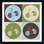 Póster Pop Art Knitting<br><div class="desc">Pop Art Knitting. Adquira este design divertido com seu passatempo, ocupação ou obsessão em t-shirts, adesivos e muito mais. Eles também fazem presentes de excelente!</div>