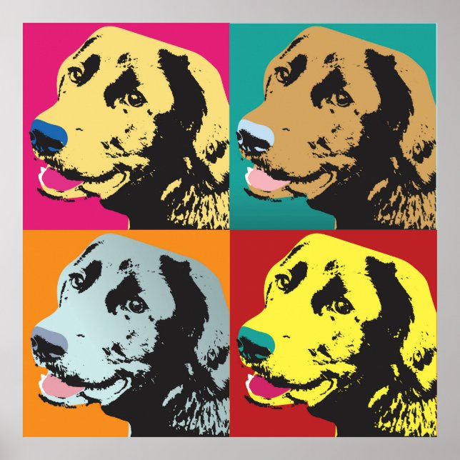 Poster Pop Art Labrador Retriever (Frente)