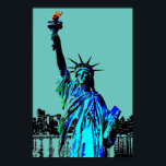 Poster Pop Art Lady Liberty<br><div class="desc">Nova Iorque Símbolos Imagens e pinturas de computador com Pop</div>