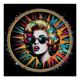 Póster Pop Art Marilyn Glossy Poster
