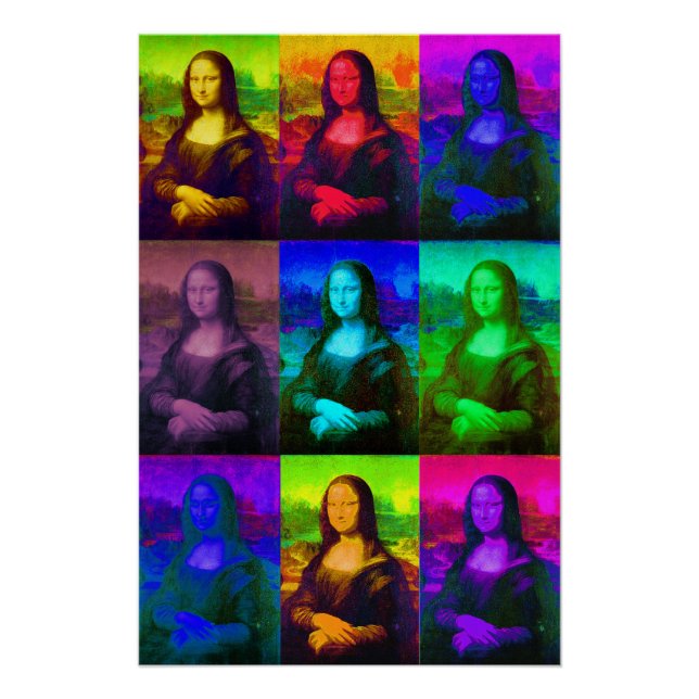 Póster Pop Art Mona Lisa (Frente)
