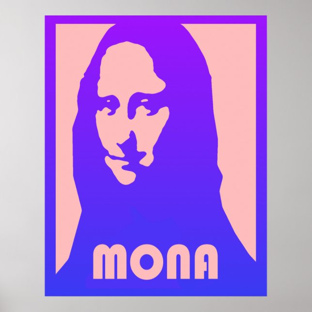 Poster Pop Art Mona Lisa (Frente)