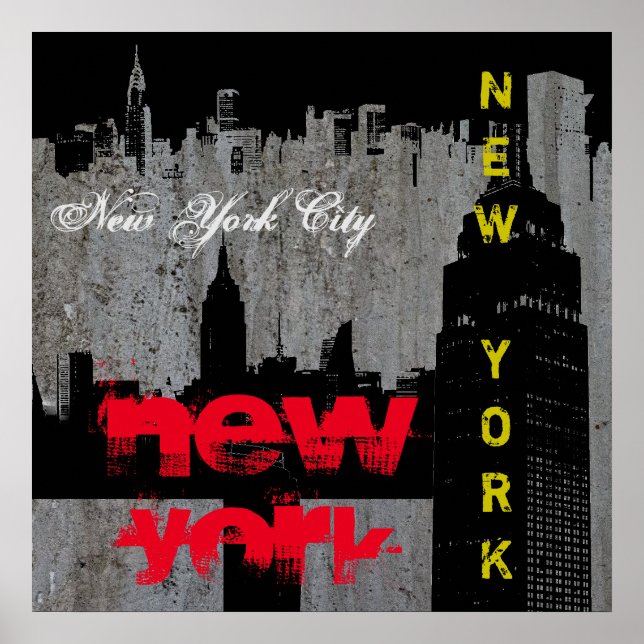 Poster Pop Art Nova Iorque de Manhattan (Frente)