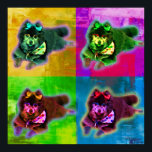 Póster Pop Art of Toy Dog<br><div class="desc">Pop de Arte de Cachorro de Brinquedos. Estilo colorido e vibrante"</div>