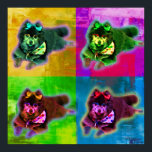 Póster Pop Art of Toy Dog<br><div class="desc">Pop de Arte de Cachorro de Brinquedos. Estilo colorido e vibrante"</div>