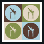 Póster Pop Art Pole Vaulting<br><div class="desc">Pop Art Pole Vaulting. Adquira este design divertido com seu passatempo,  ocupação ou obsessão em t-shirts,  adesivos e muito mais. Eles também fazem presentes de excelente!</div>