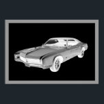 Póster Pop Art Preto E Branco 1967 Buick Riviera<br><div class="desc">Imagem de pop de arte do Carro Muscular Buick Riviera,  preto e branco,  1967.</div>
