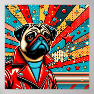 POSTER POP ART PUG 4