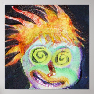Poster Pop art retro do vintage do zombi