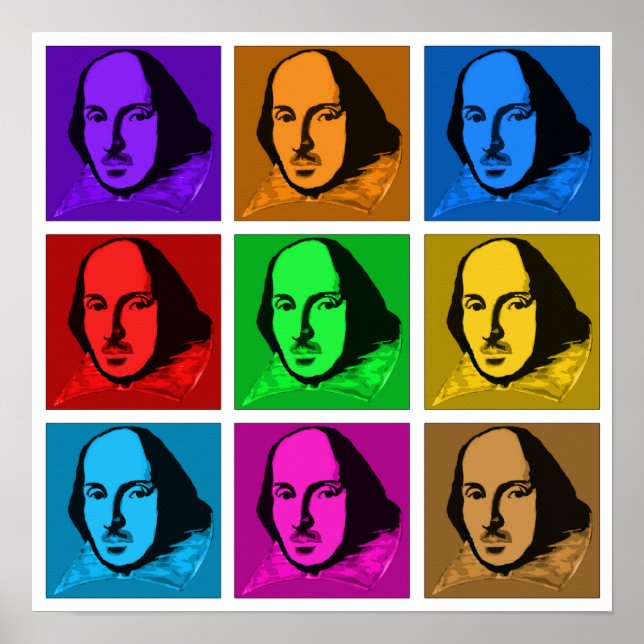 Poster Pop Art Shakespeare (Frente)