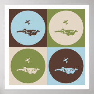 Póster Pop Art Skydiving