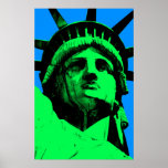 Poster Pop Art Statue of Liberty<br><div class="desc">This design features an Illustration of the famous Statue of Liberty in New York City in a Pop Art style.</div>